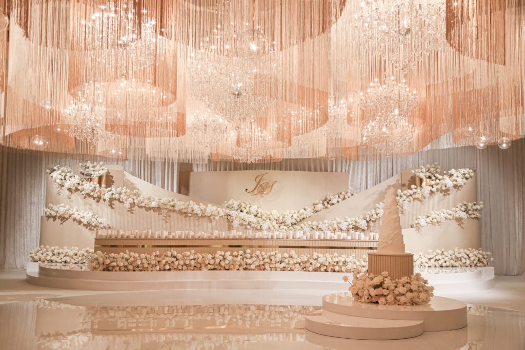 Perfectly pink Diane Khoury wedding