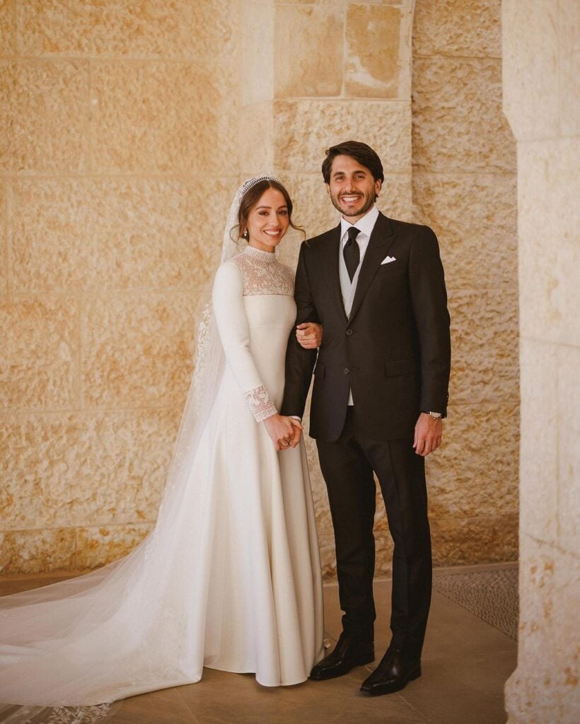 Princess Iman poses with new husband
