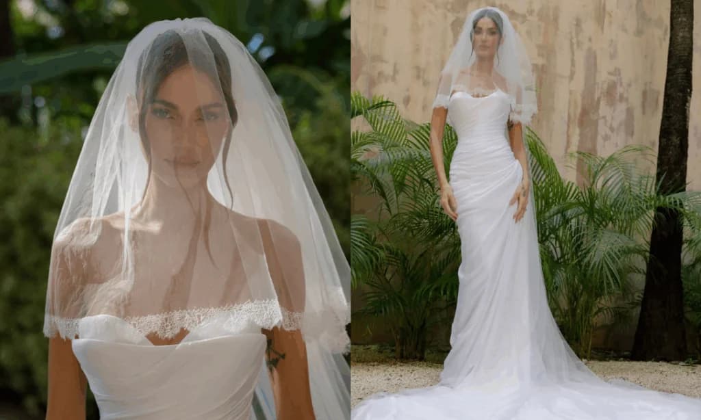 Mari Fonseca’s Schiaparelli Wedding Dress Is the Definition of Beach Bridal, but Make It Haute