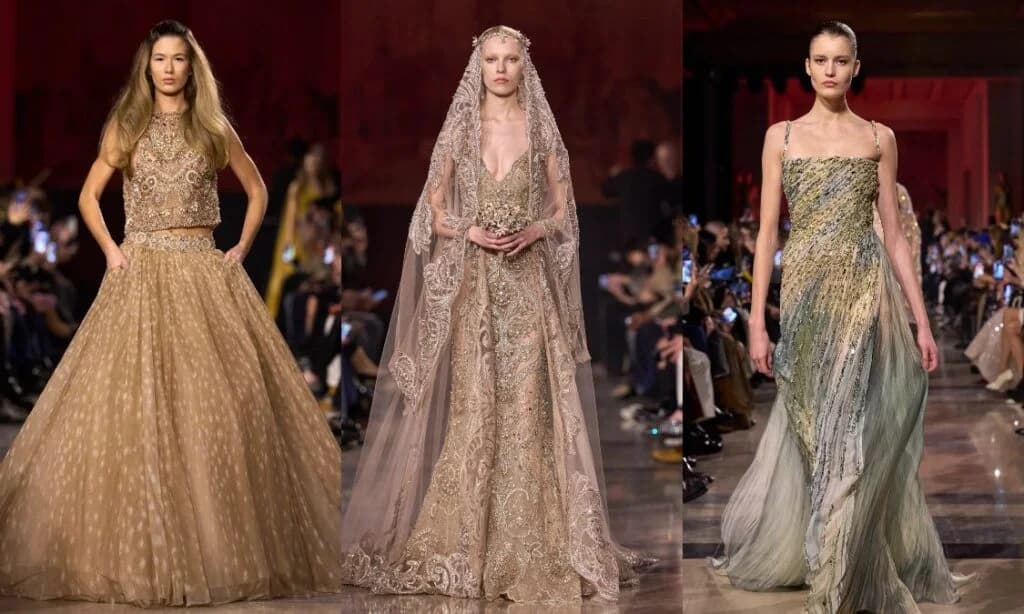 After Dark in Gold: Elie Saab’s Spring/Summer 2026 Couture Was Jet-Set Glamour, Rewritten