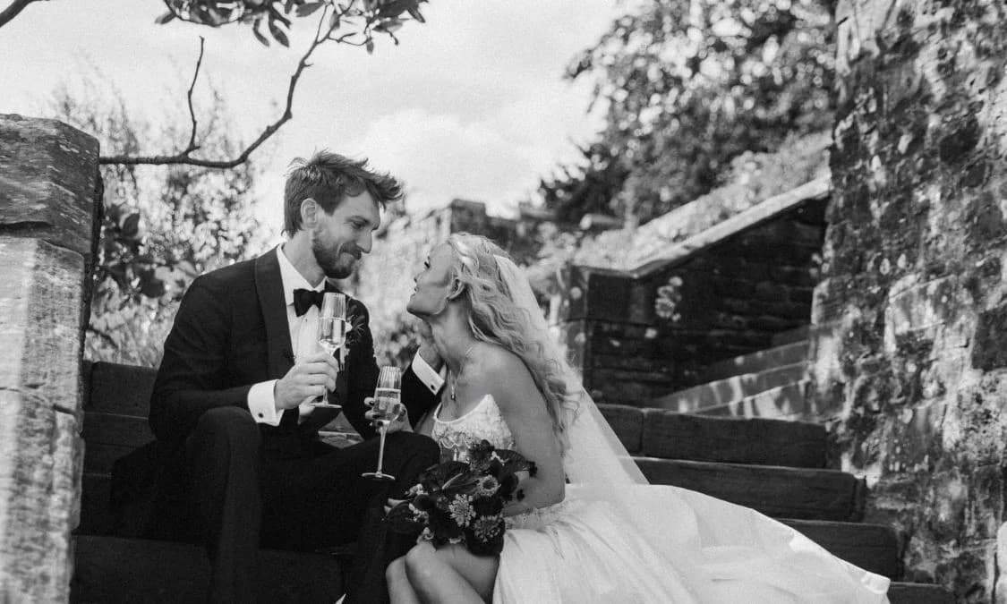Scott Michael Foster Marries Carson Fagerbakke in a Dreamy English Castle Wedding