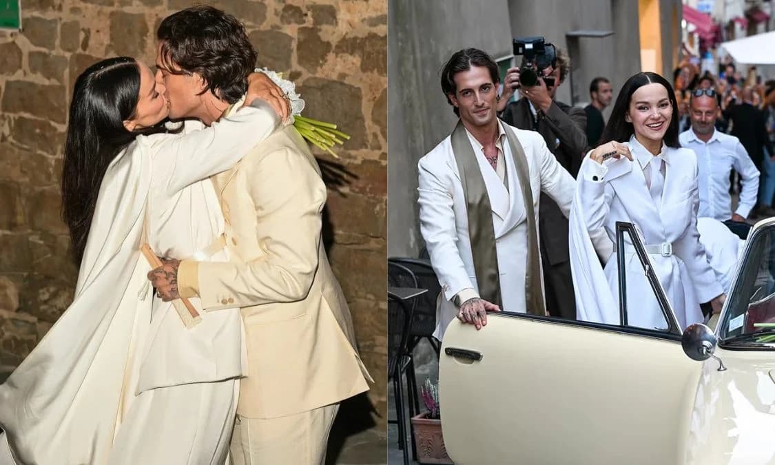 Dove Cameron and Damiano David Made Wedding Suits Look Very Chic