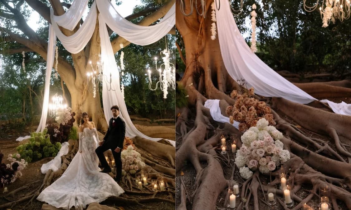 Sabina Blair’s Sicilian Wedding Had the Most Whimsical Tree Altar