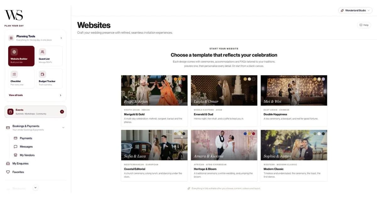 Is a Minted Wedding Website or Wonderland Studio Better?