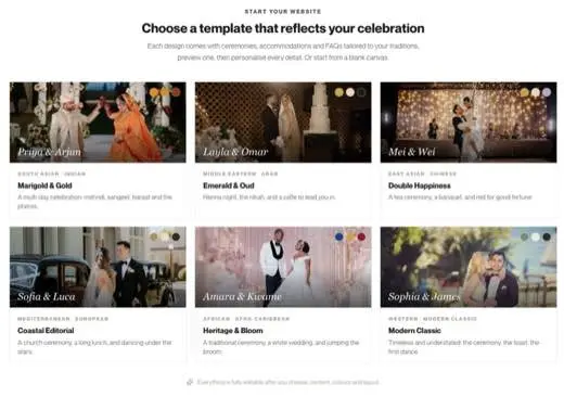 Your wedding website