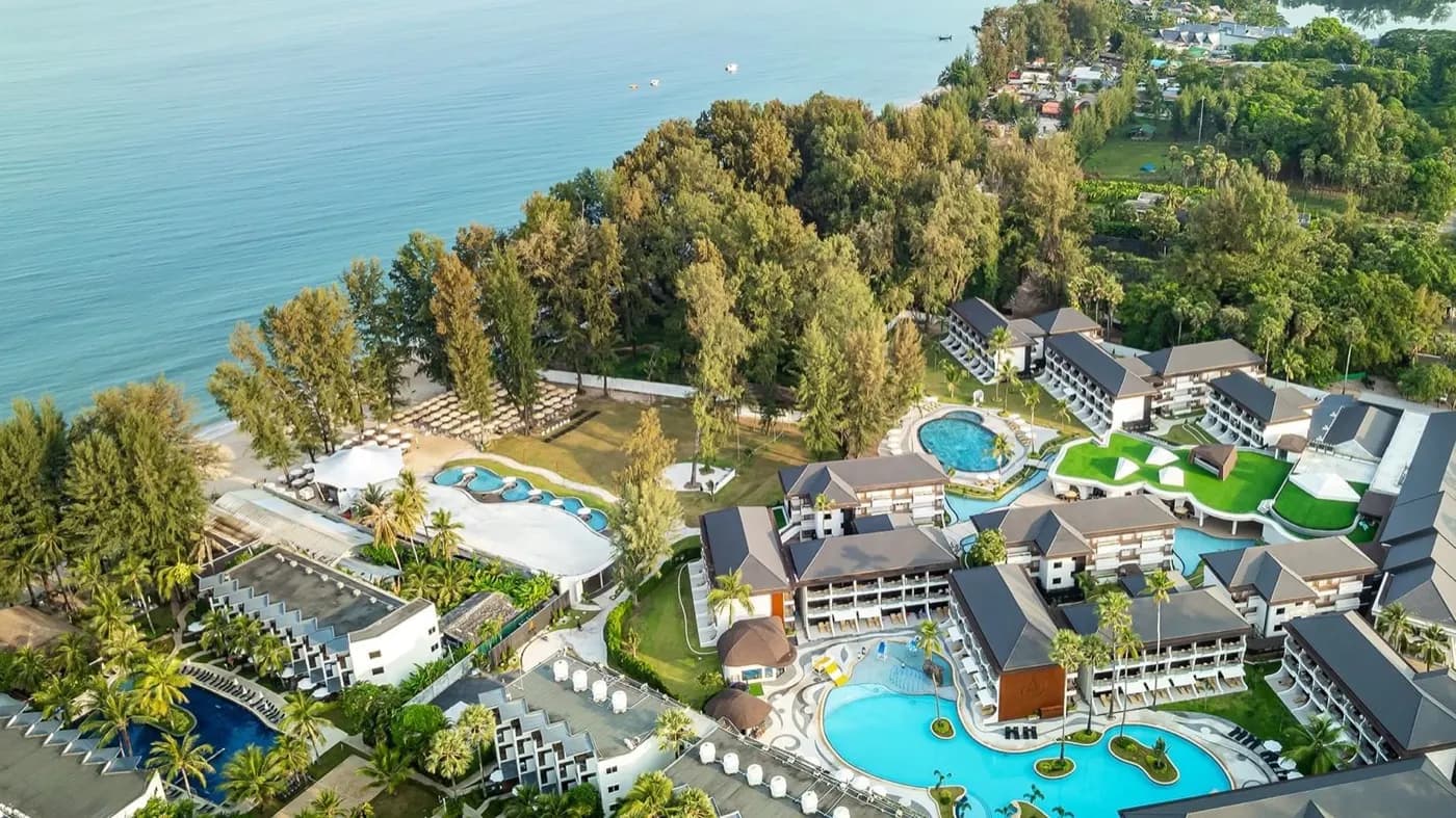 Resort pools from above
