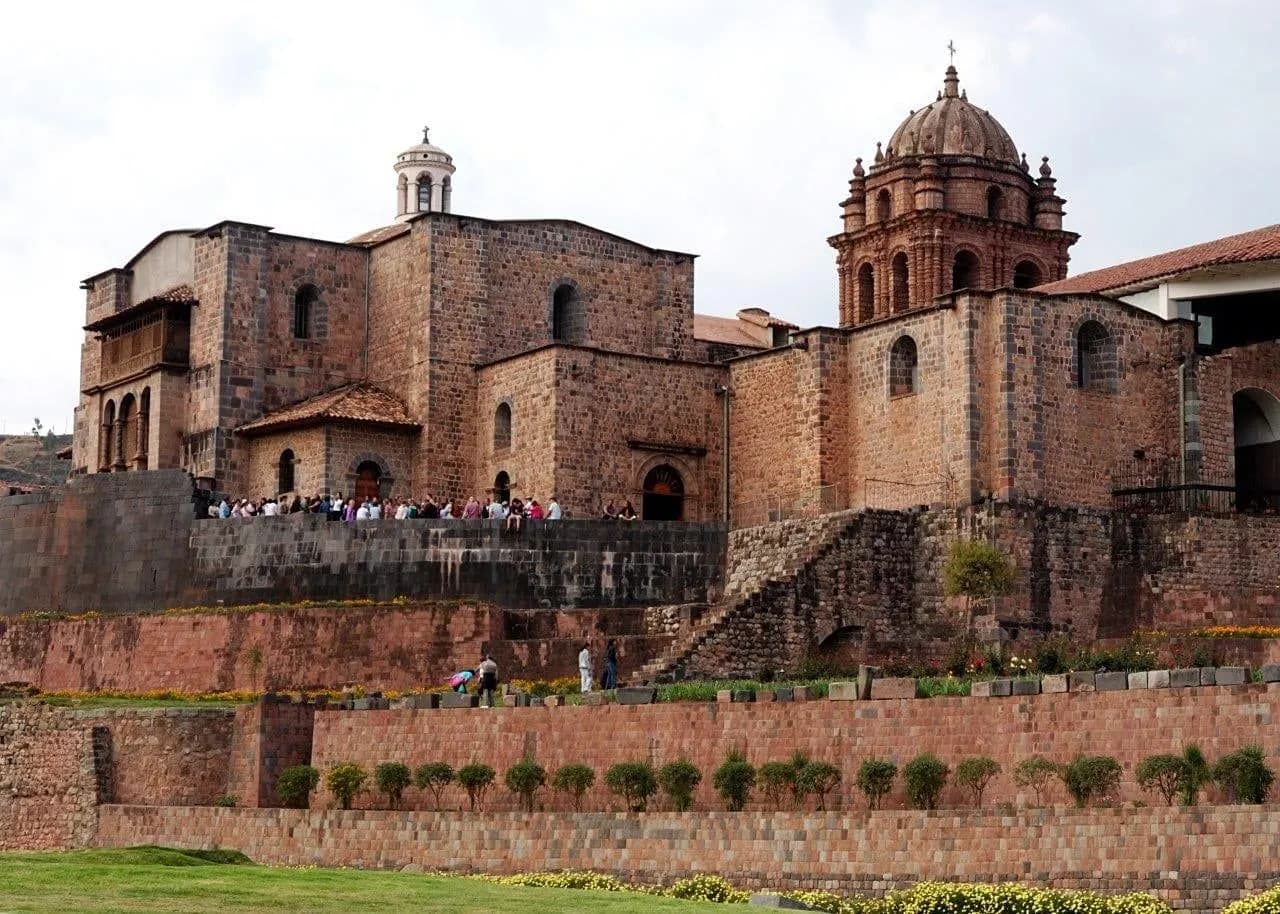 The Santo Domingo church built on the Inca walls of the Coricancha in Cusco