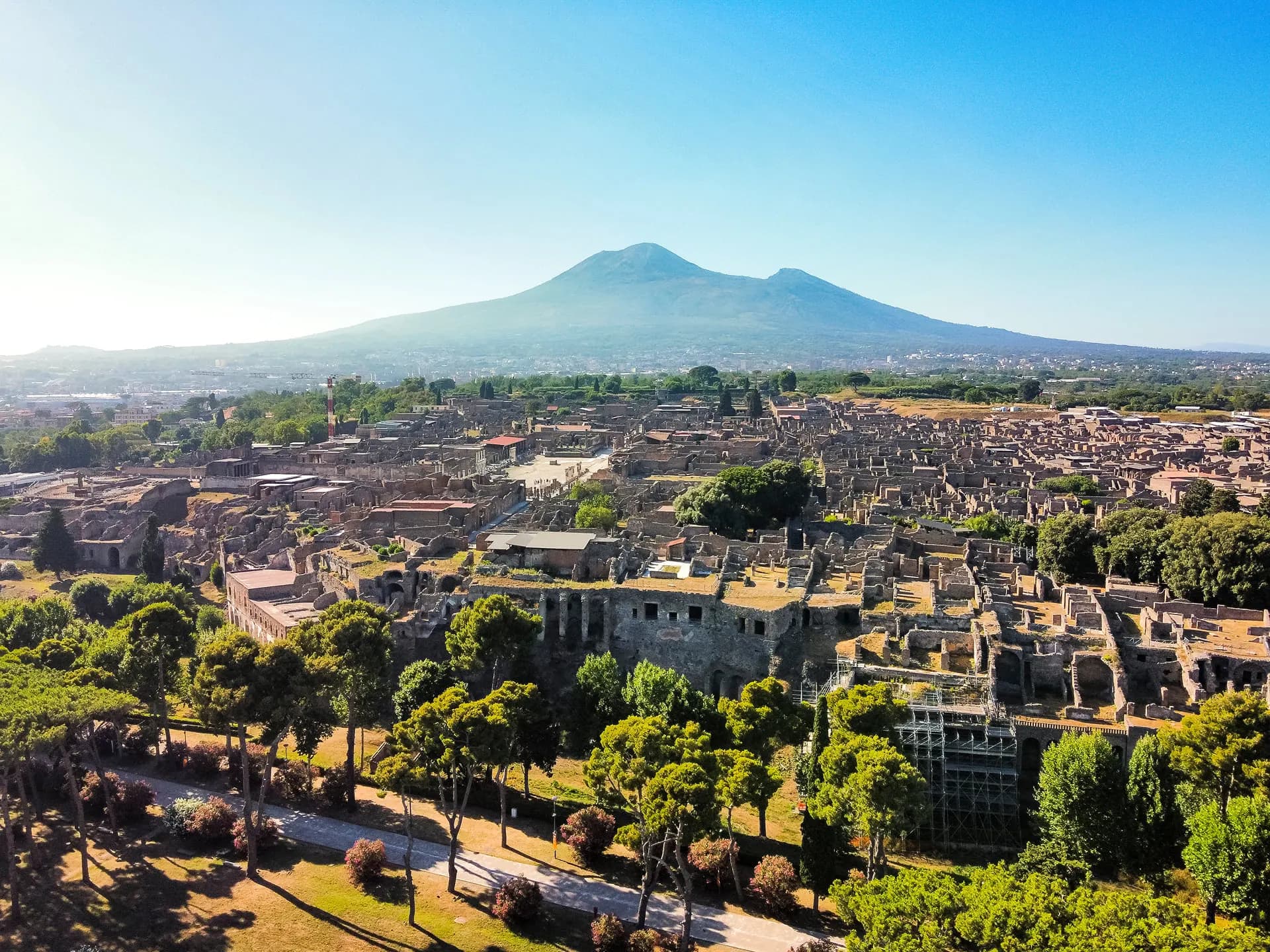 Pompeii on the way to Sorrento