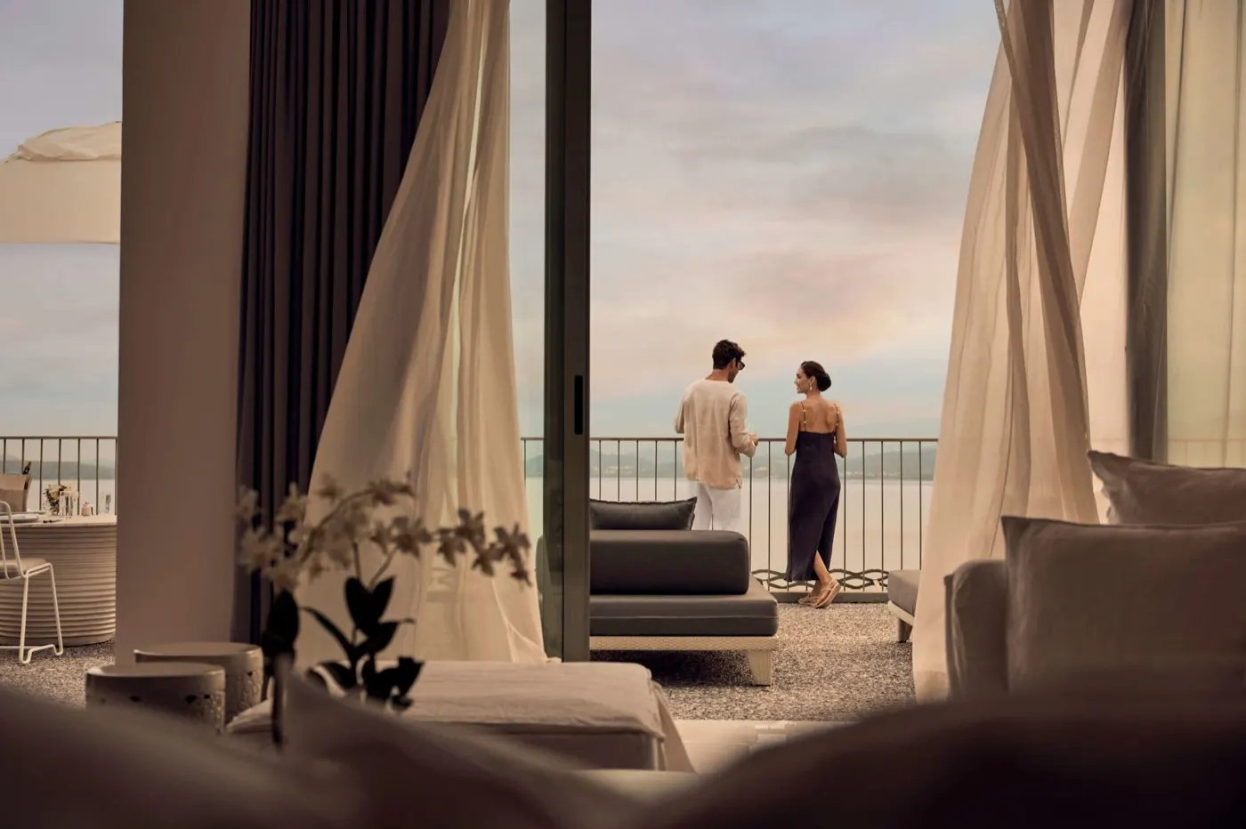 Suite balcony at sunset
