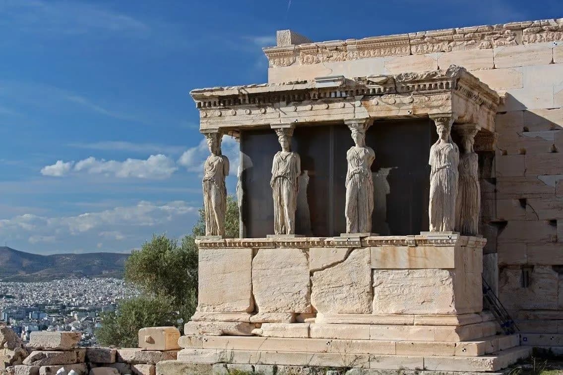 The Caryatid porch of the Erechtheion on the Acropolis