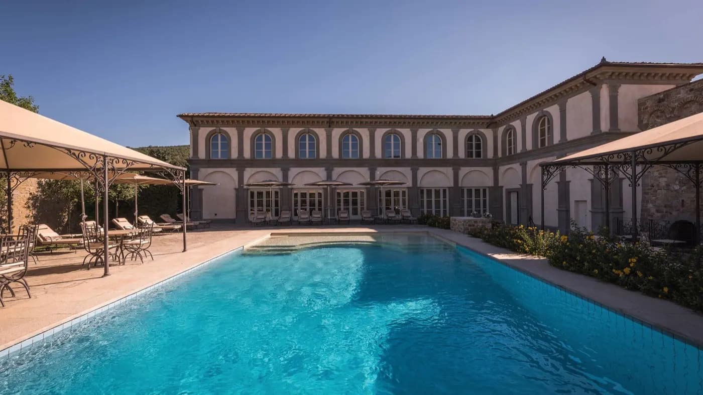 Pool and courtyard