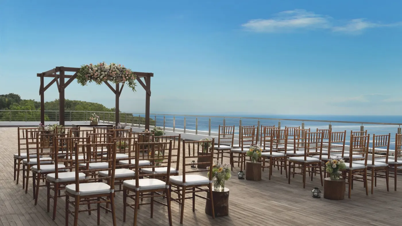 Ocean view deck ceremony