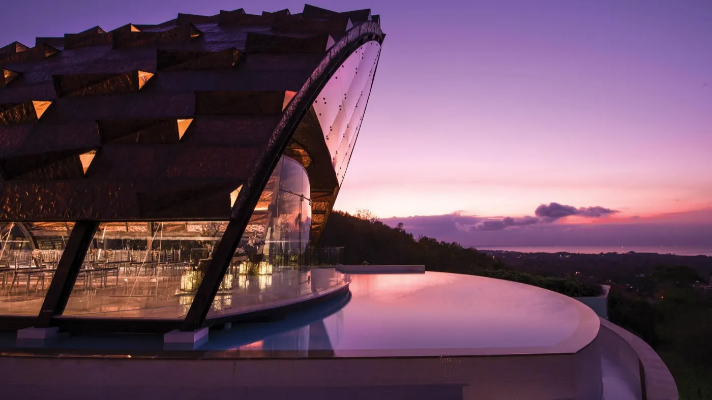 Pavilion at dusk