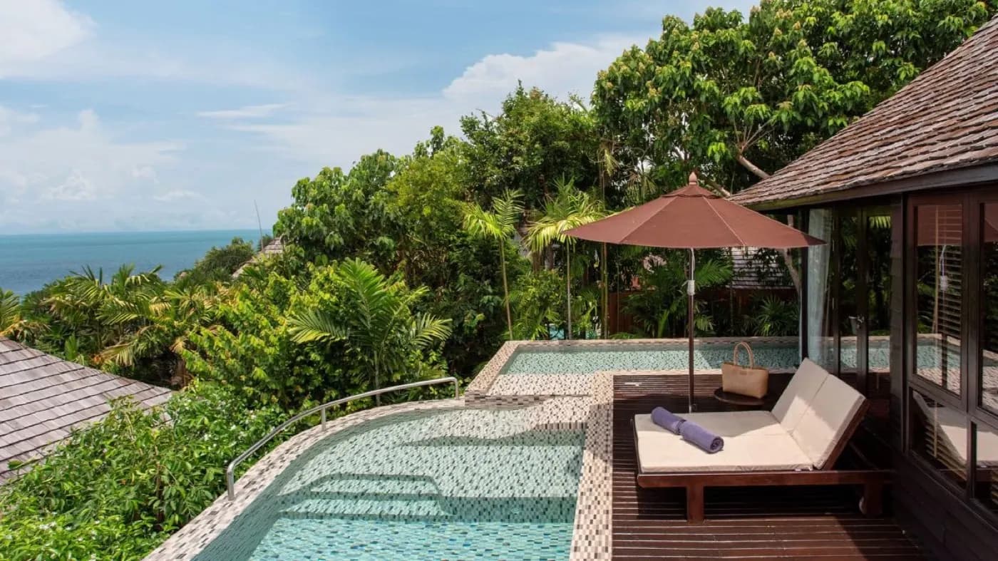 Pool villa with ocean view