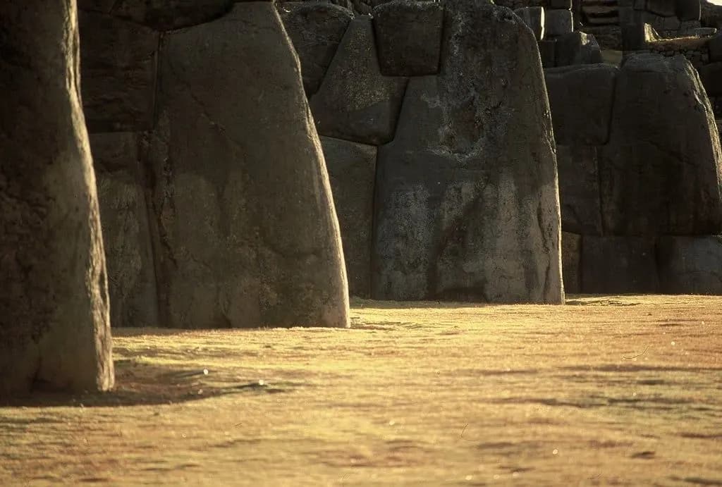 Huge fitted stone walls at Sacsayhuaman above Cusco