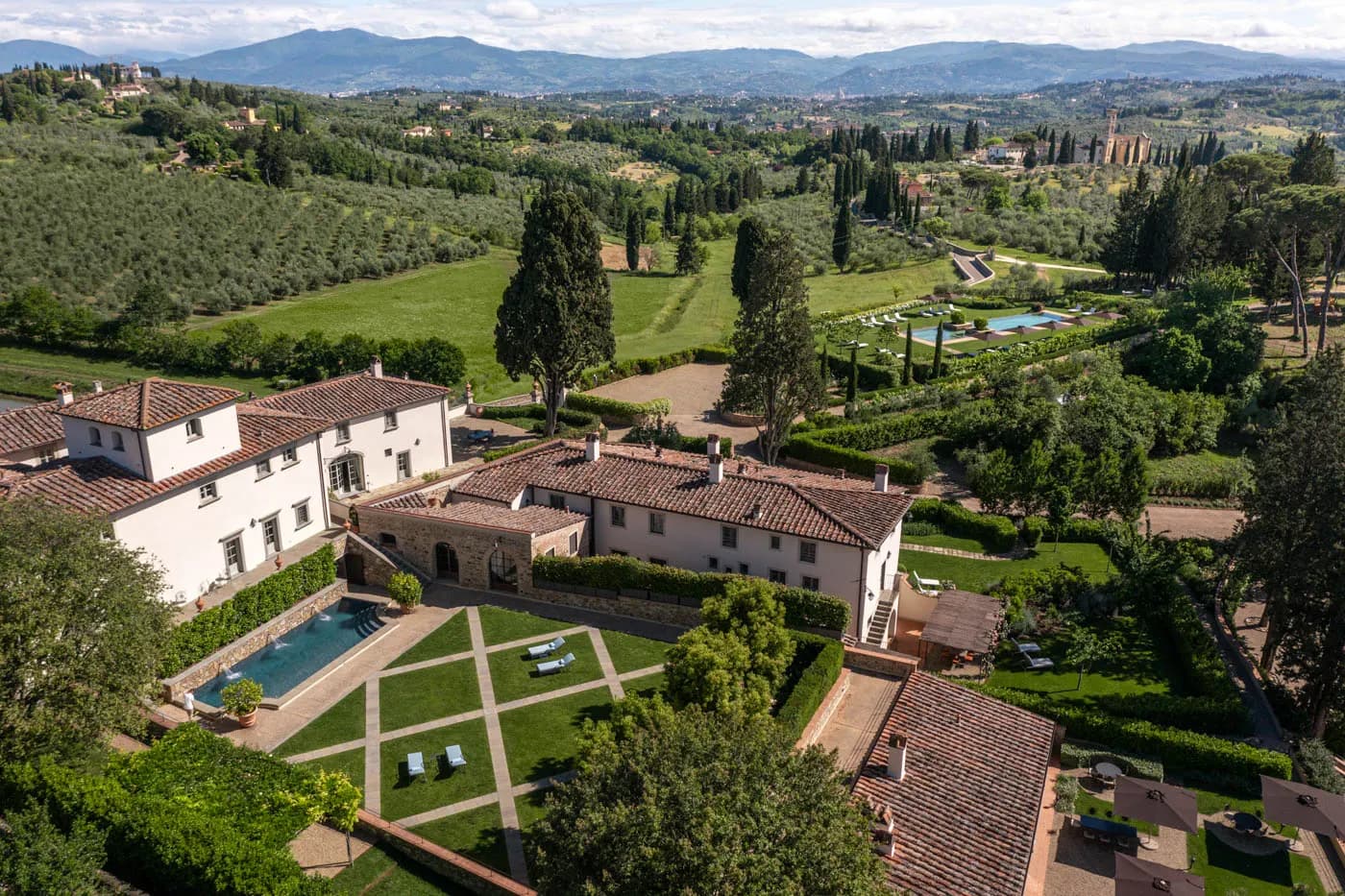 Villa and grounds from above