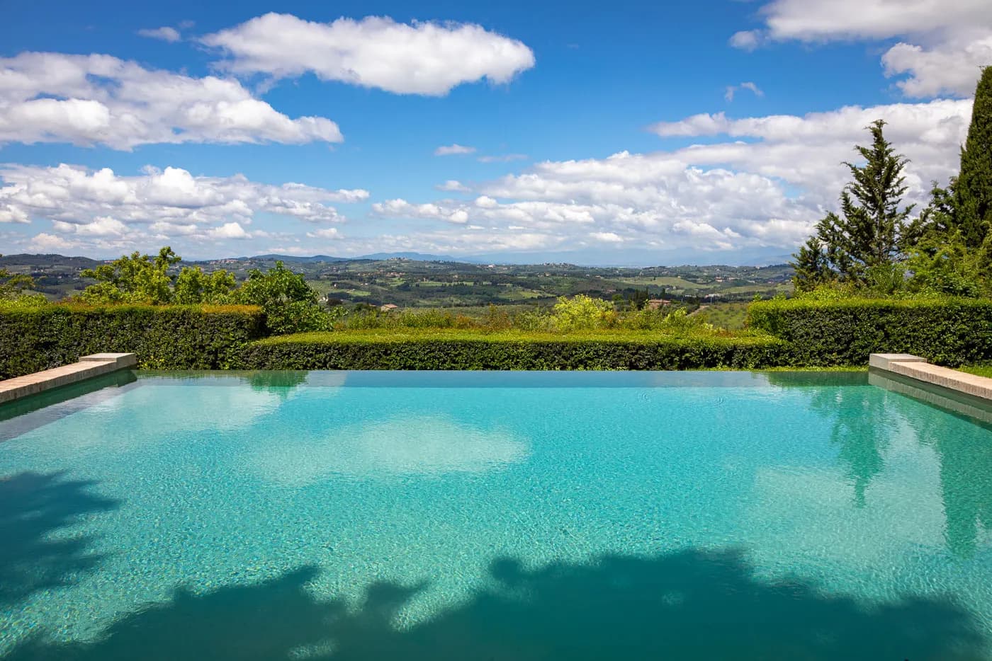 Infinity pool with valley view