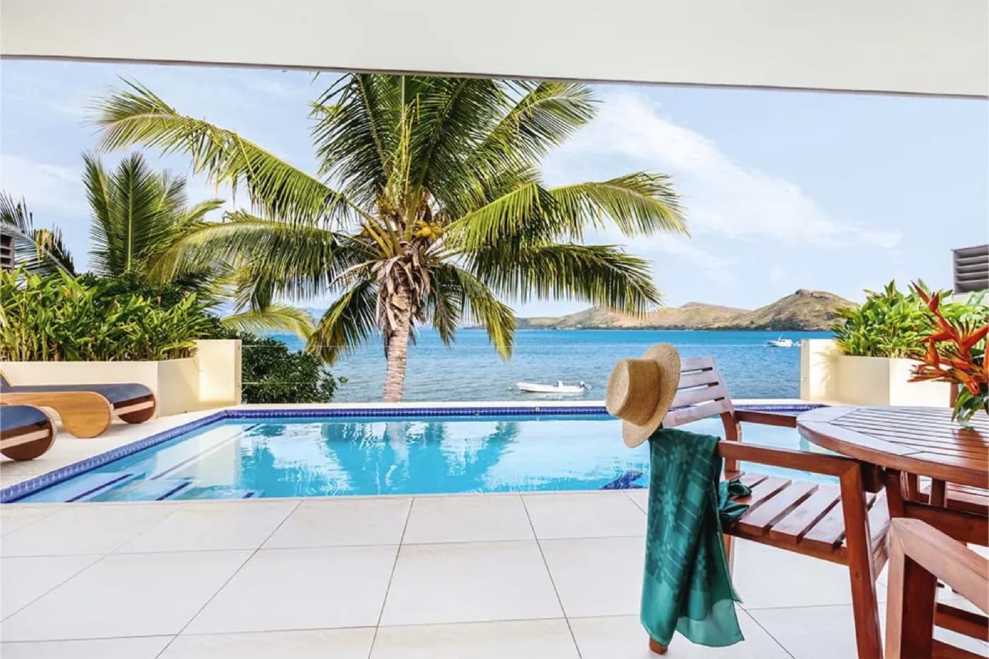 Ocean view villa pool