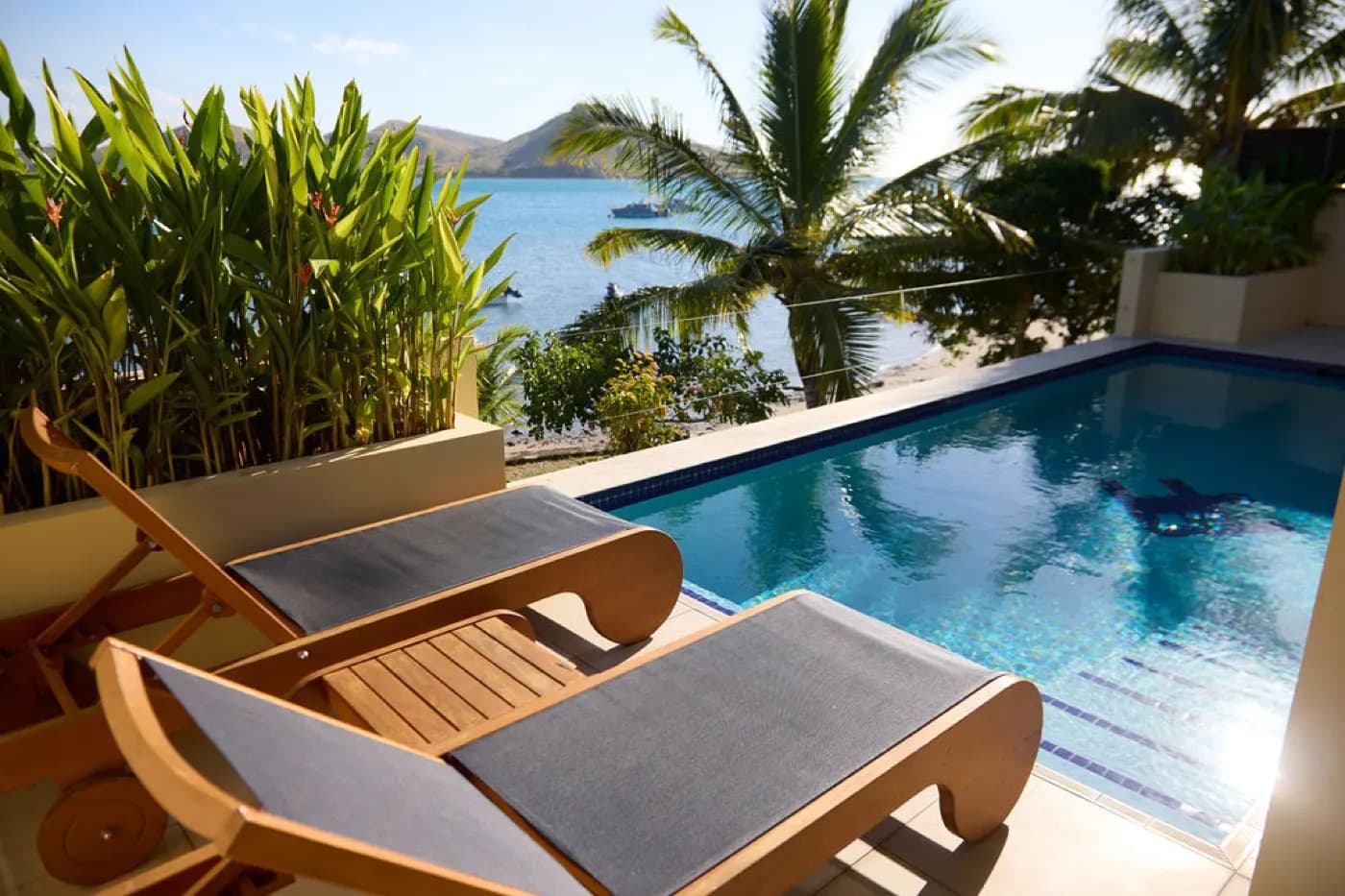 Private pool deck
