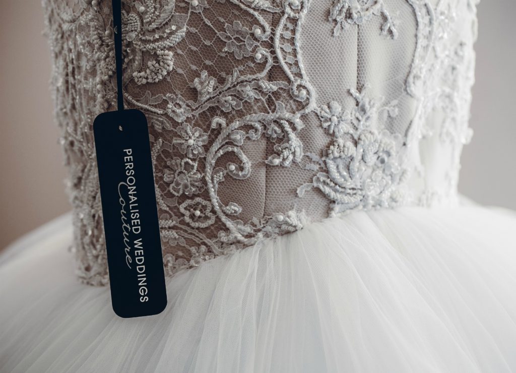 personalised wedding gown