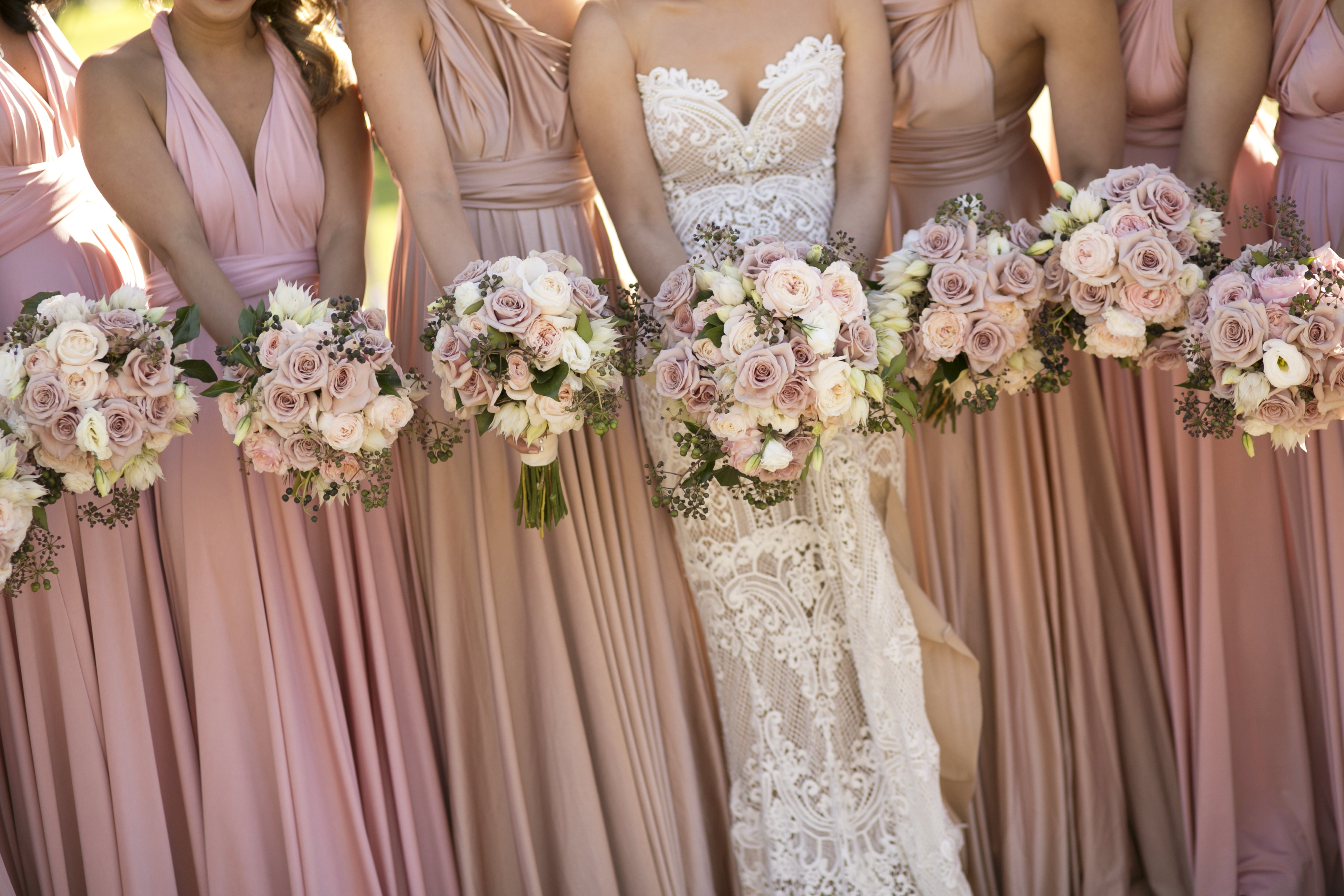pink and white wedding