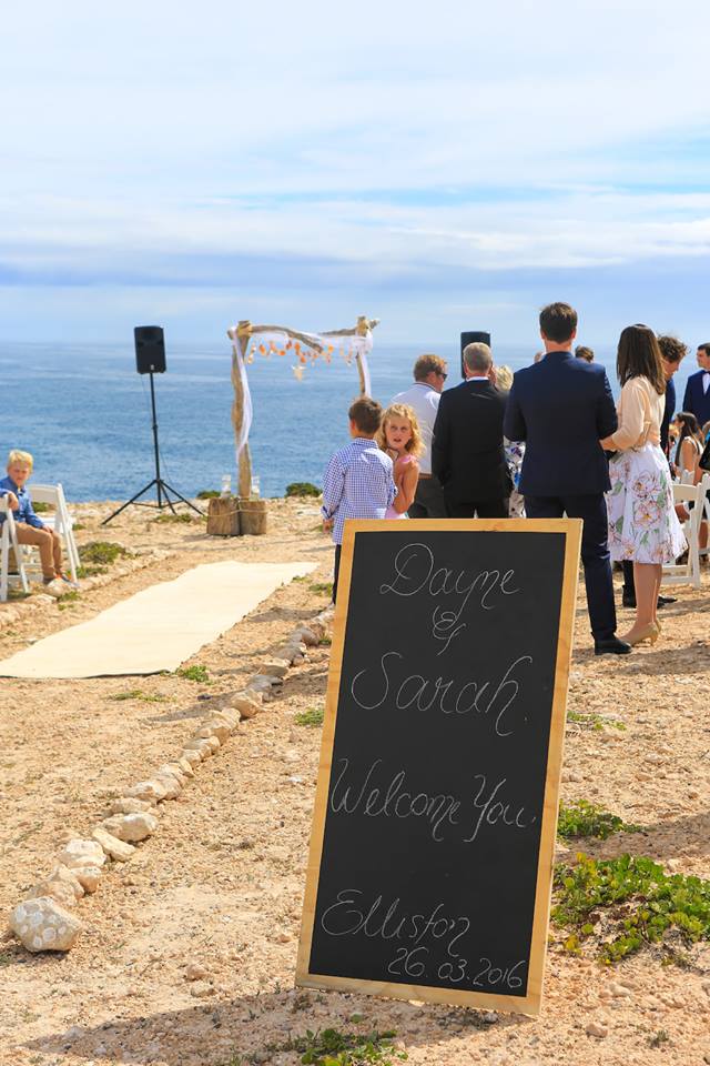 clifftop wedding