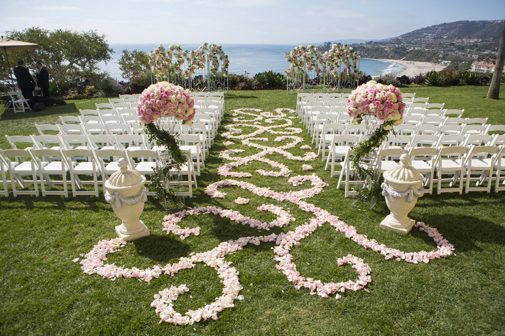 floral wedding aisle design 