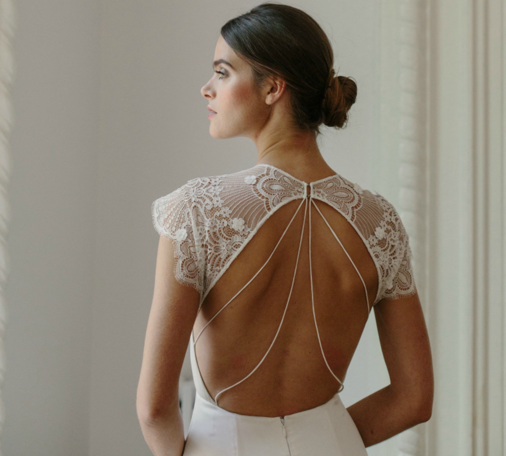 wedding dress with back detail