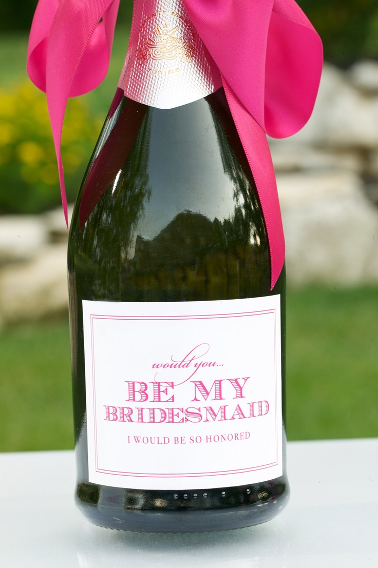 creative will you be my bridesmaid wine 