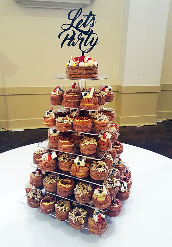 Wedding cronut cake tower by Rustica Sourdough