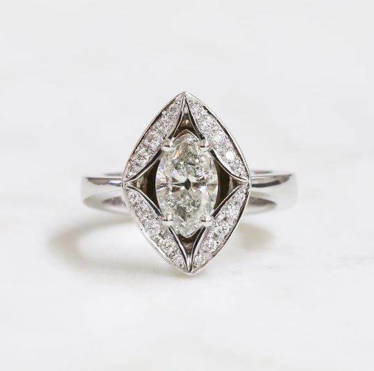 marquise cut diamond engagement ring 