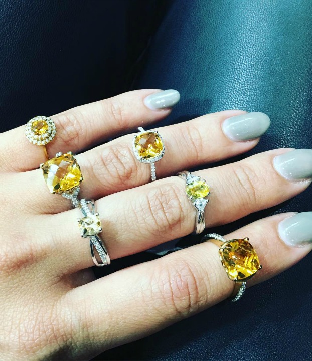 yellow engagement rings