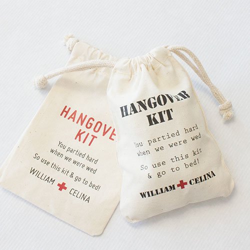 funny wedding favour hang over kit 