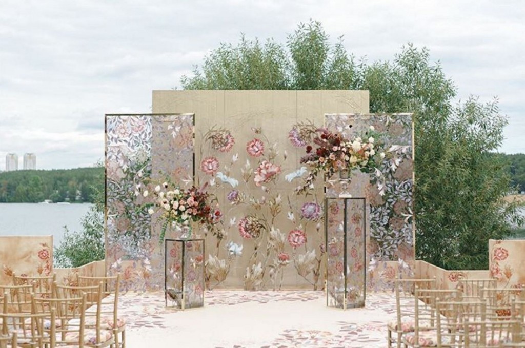 Pressed floral wall