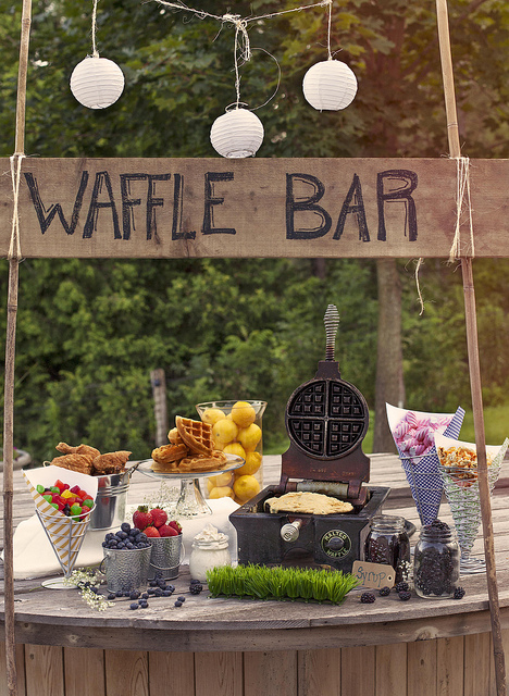 waffle bar wedding 