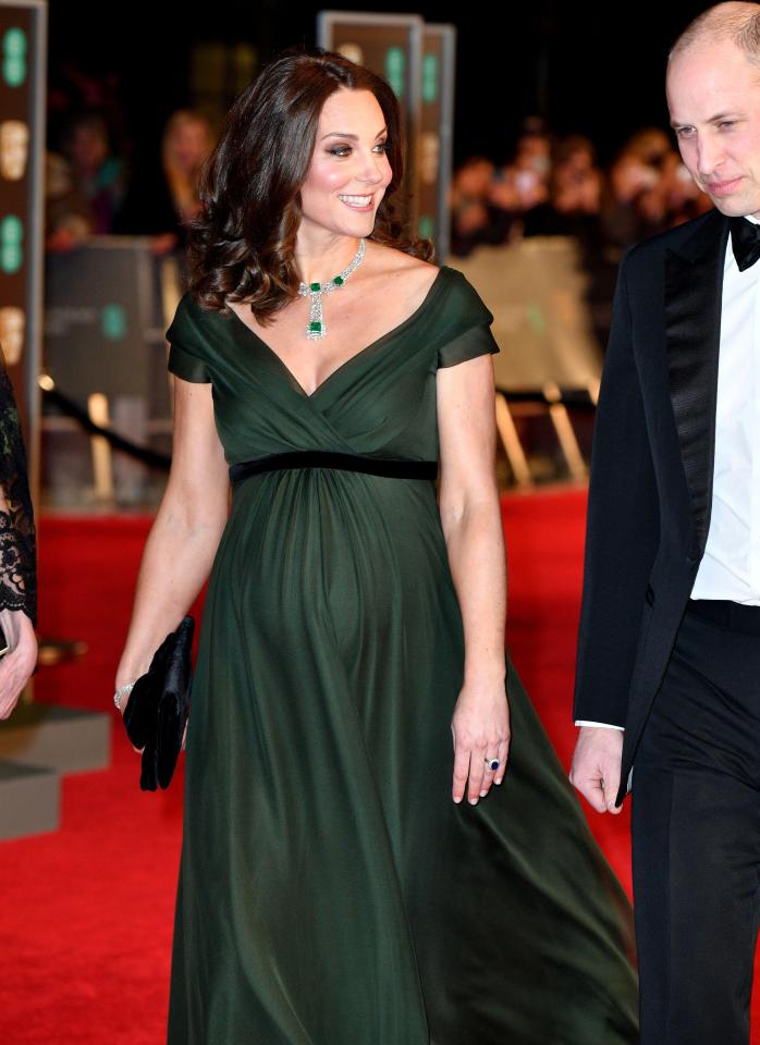 Kate Middleton Shows Off Baby Bump at BAFTAs 2018 - Wedded Wonderland