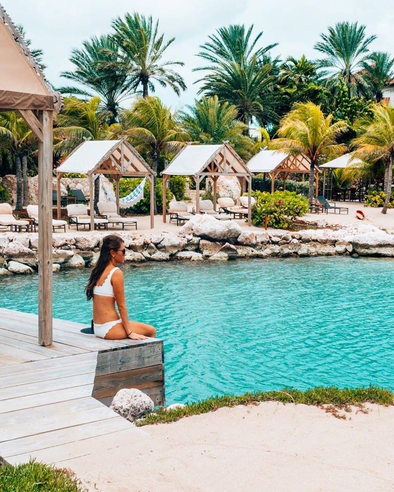 Curacao girl at resort