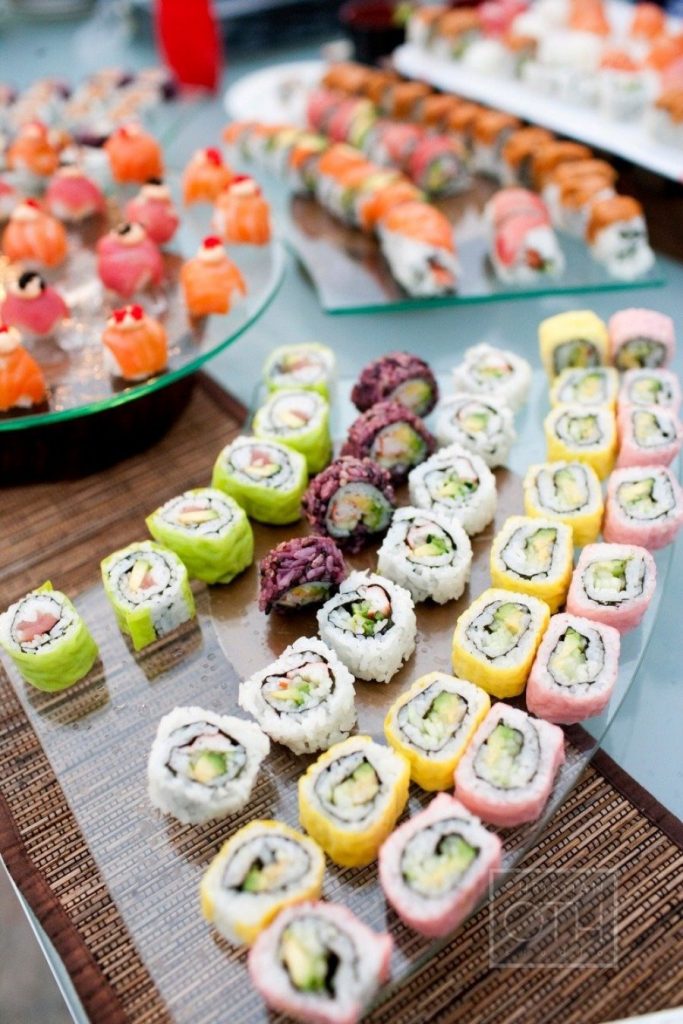 colourful sushi bar