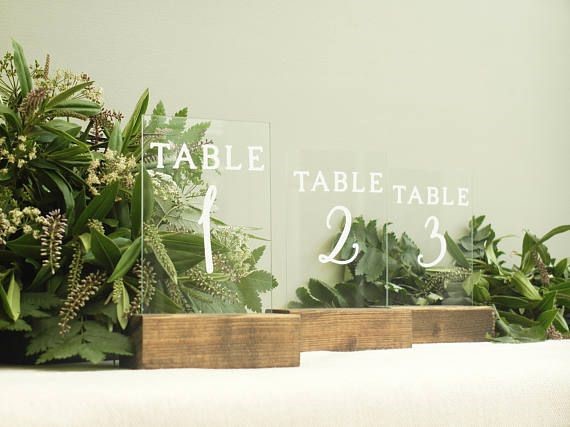 clear acrylic table numbers
