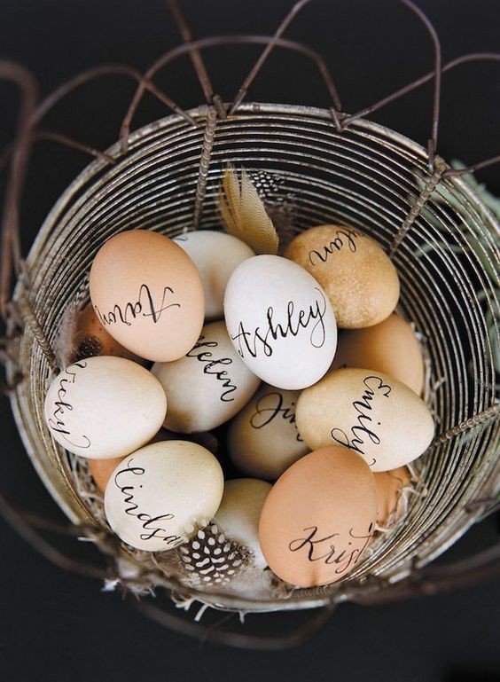 easter eggs calligraphy names