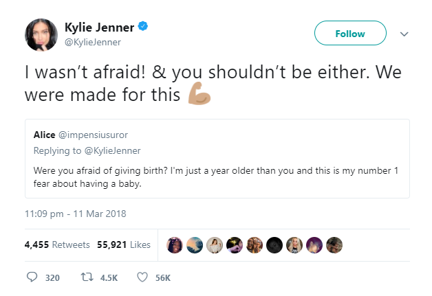 kylie jenner tweet about motherhood