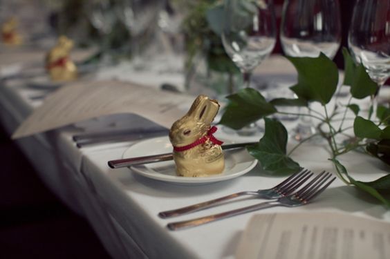 lindt bunny wedding favour