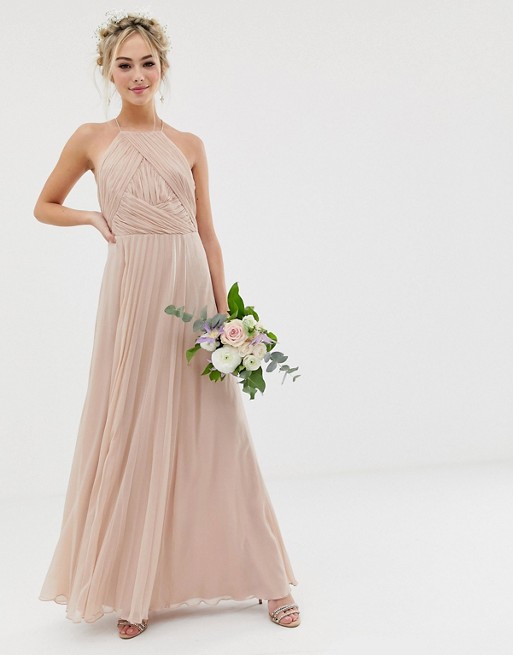 soft blush bridesmaid dress