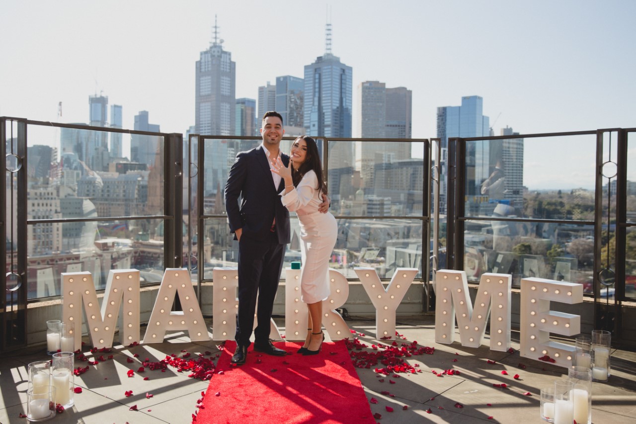 Diary of a Real Bride: Anne-Marie and Christopher’s Romantic Skyline Proposal