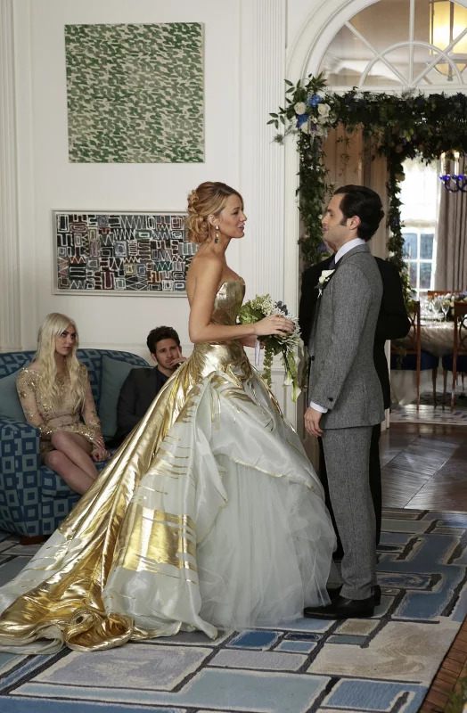 Serena and Dan wedding outfits. 