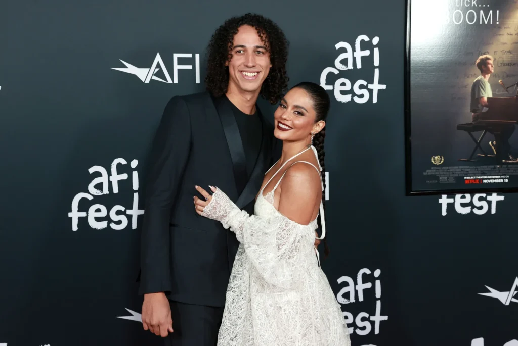 The lovely couple, Vanessa and Cole, on the red carpet for the premiere of Tick, Tick...Boom
