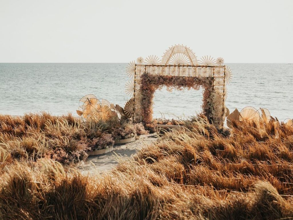 Reimagined beachside nuptials with culture and heritage designed by Gideon Hermosa weddings.