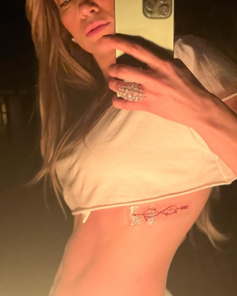 J-Lo shows off new tattoo in honor of husband, Ben Affleck