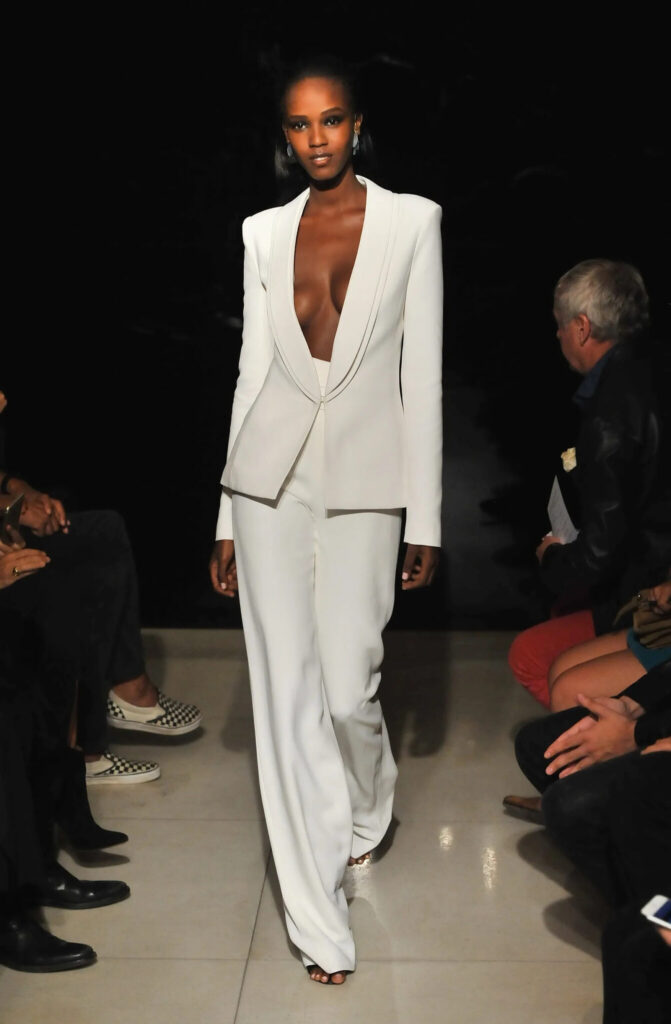 Sleek and relaxed bridal pant suit