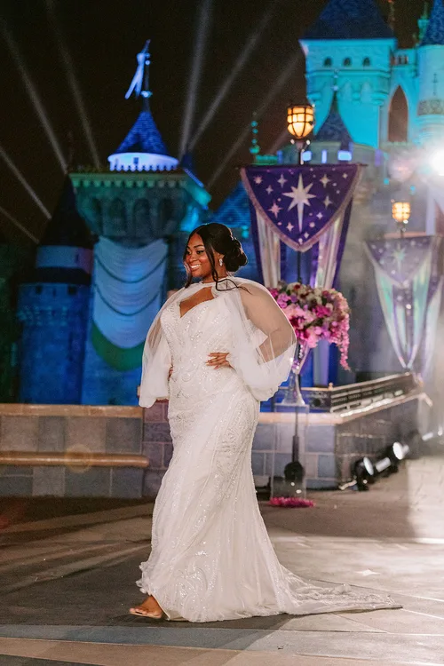 Jasmine-inspired bridal gown as part of the 2023 Disney Fairy Tale Weddings Collection 